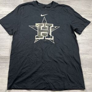 Nike Tee Houston Astros Black Camo Shirt Salute To Service Army Men's Medium New